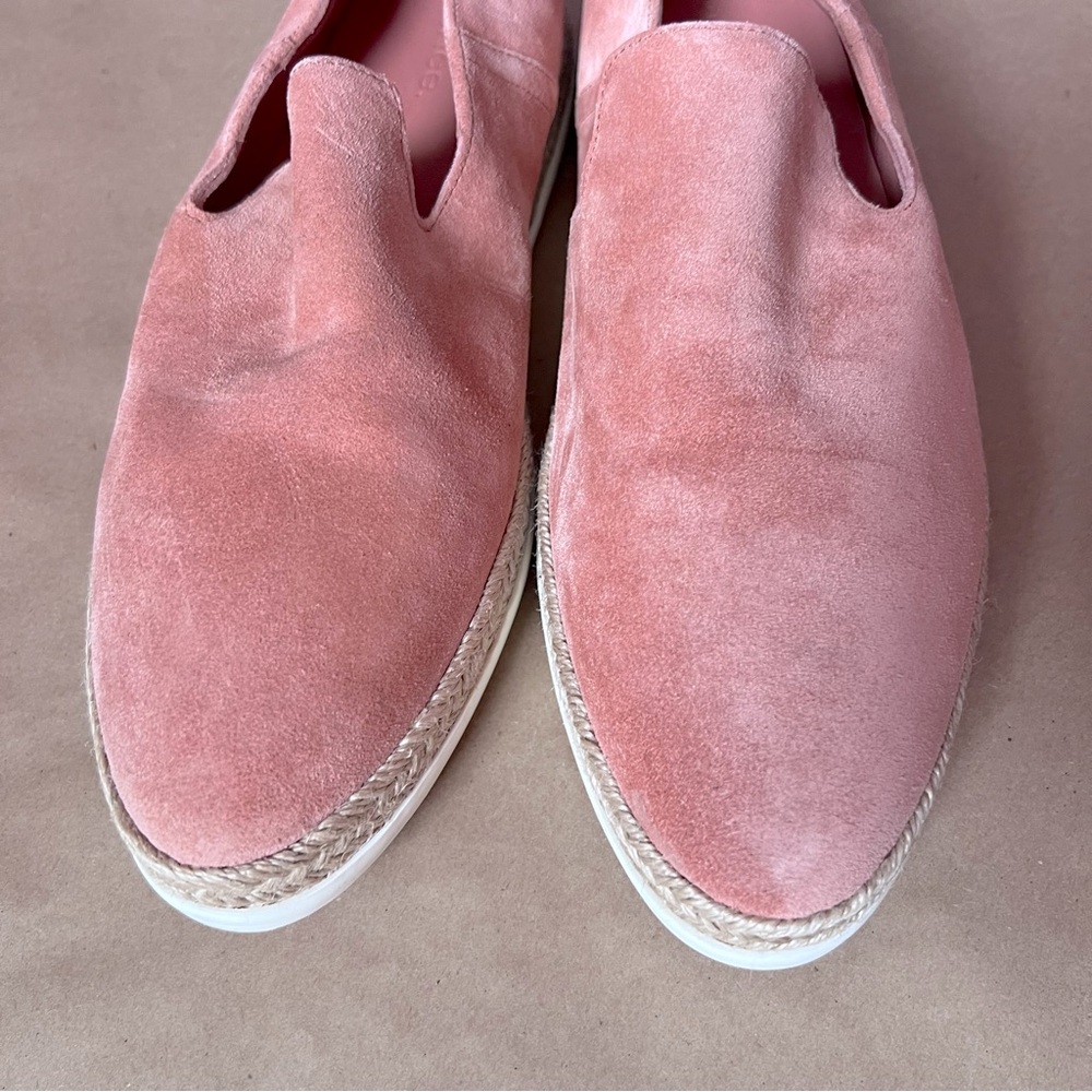 Vince Dillon Sneaker Terracotta Rose SZ 9 Suede Slip On Preppy Classic Casual - Picture 3 of 13